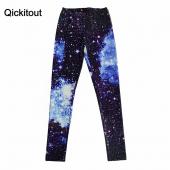 im Grosshandel neue Damen sexy Universum Galaxie Blau gedruckten Leggings Hose elastizität Fashion space Krawatte Farbst