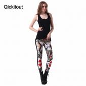 qickitout Leggings Mode Galaxie Digitaldruck Milch plus Size Supernova Verkauf HerzDame Leggings für Damen plus s