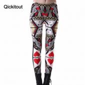 qickitout Leggings Mode Galaxie Digitaldruck Milch plus Size Supernova Verkauf HerzDame Leggings für Damen plus s
