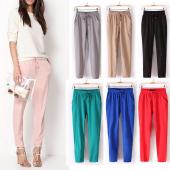 heißes Verkauf Chiffon Hose Sommer Damen Hosen im Harem Pants Tunnelzug elastischen Bund Hose plus Size Damen Hosen
