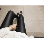 Schwarze Damen leggins Faux Hochwertige Leder Leggings und Grösse hohe elastizität sexy Hose leggins freien Grösse