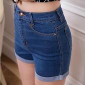 neue Mode Damen und Jeans Sommer hohe Taille stretch Denim Shorts Jeans Shorts Koreaner lässig Fraue