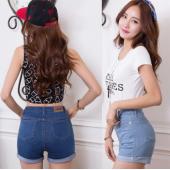 neue Mode Damen und Jeans Sommer hohe Taille stretch Denim Shorts Jeans Shorts Koreaner lässig Fraue