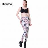 neue Mode Rose Schädel gedruckten Damen fitness Sportwear Leggings FeMininos Mode slim elastischen Hosen Fraue