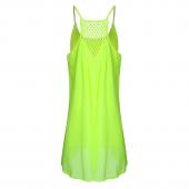 Mode Damen Sommerkleid Ärmellose wieder loch solide Strand Minikleid Locker lässig Vestidos plus Size 3