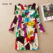 new Vintage Kleider Mode Damen Kleidung Winter Print Vestidos Femininos Herbst Kleidung casual 4xl plus Size Kleid