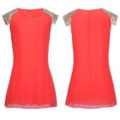 Damen mutterschaftsgeld Kleidung casual pailletten Ärmellose Chiffon Mini Kleid oder Schwanger