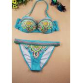 Bikini Brasilianischen Vintage Verband Badeanzug Blumenmustern Badehosen push up Bikini