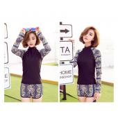 Badehosen Damen Badeanzug Hoch Hals Bikini Damen Badeanzüge und Badehosen tragen Grösse Treiben Schwimmen de Marche