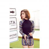 Badehosen Damen Badeanzug Hoch Hals Bikini Damen Badeanzüge und Badehosen tragen Grösse Treiben Schwimmen de Marche