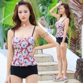 Bikini Badeanzug Bikini Drücken die hohen tailliertes Badeanzug Damen Bandeau survetement Femme de Marche de Bain