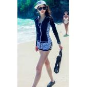 ein Paar Bikini lange Ärmel durch drei Anzug tauchAnzug sonnencreme Kleidung surferStrand Kleid plus Size Bikini Beach