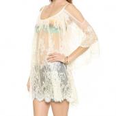 saida de praia Strand Vertuschung pareo playa Vertuschung war Kleid Vestido livre Bikini tragen Badehosen Weisser Spitze