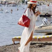 Damen Strand Dress sexy Sommer Weisse Chiffon Vestido lange Kleider Strickjacke Strand Bikini auf Urlaub neue Beachwea