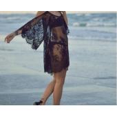 Damen moda Strand sonnencreme Kleidung Schöne Spitzen Schulterfreies sexy Kleid sexy Badeanzug