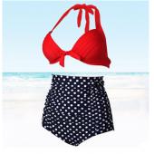 Damen Tankinis Set Polka Dot push up Badehosen und Badeanzüge mit hoher Taille Grösse Tankini Damen Damen