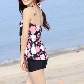 zwei Damen Badekleidung push up Tankinis Set Bikini Florale parttern Sommer Damen Badeanzüge und Grösse m 2xl