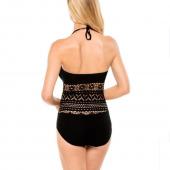 Weihnachten hohe Taille Häkeln Dreieck monokini Badehose sexy ein Stück Badeanzüge Damen Gepolsterte n Badeanzug lässig