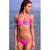 heißes Verkauf Mode sexy Damen Drücken die Gepolsterte  Badehosen Badeanzug Bandeau Bikini Set Beachwear 8 Farben