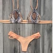 Bikini sexy Top und unten Badehosen gürtel Damen Bikini Rosa Badehose Häkeln einen push up de Marche