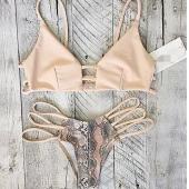 die neuen Bikini straped Badeanzug Bademode Badeanzug Print Bikinis Damen Feste Drücken die Brasilianischen Bikini Mail