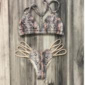 die neuen Bikini straped Badeanzug Bademode Badeanzug Print Bikinis Damen Feste Drücken die Brasilianischen Bikini Mail