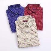 neue Baumwolle Damen Hemden lange Ärmel Bluse Polka Dot Femininas the plus Size dreh Kragen Damen