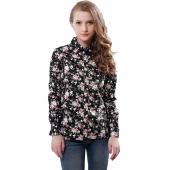 Marke Floral Blusen Baumwollhemden Damen Jahrgang ab Kragen Tops blusa Feminina Damen lange Ärmel Bluse im Herbst