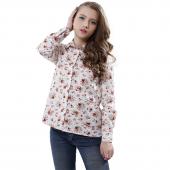 Marke Floral Blusen Baumwollhemden Damen Jahrgang ab Kragen Tops blusa Feminina Damen lange Ärmel Bluse im Herbst