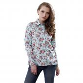 Marke Floral Blusen Baumwollhemden Damen Jahrgang ab Kragen Tops blusa Feminina Damen lange Ärmel Bluse im Herbst