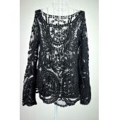 Femininas Damen lange Ärmel sexy Spitzen Bluse dazu höchstens Fashion Tops Tees Lady Bluse Hemd