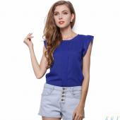 Sommer Mode für Damen der Bluse Hemd mit Chiffon ist xl Verstimmen kurze Ärmel 4 Farben Bluse jason