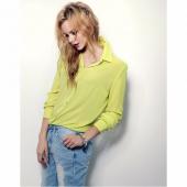 Damen Blusen Taste 5 Einfarbig neue Longarm Shirt weibliche Chiffon Bluse Damen slim Kleidung feminina