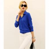 Damen Blusen Taste 5 Einfarbig neue Longarm Shirt weibliche Chiffon Bluse Damen slim Kleidung feminina