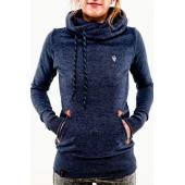 Mode Damen Sport Hoodies Pullover lässig Kapuzen lange Ärmel Tasche Design Bestickt KapuzenPullover für Damen