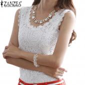 heißes Verkauf neuen Sommer Style Mode Damen Ärmellose Weste lässig o Hals Spitzen Floral Tank Tops slim fit