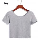 ost Stricken e116 neuen Sommer Stil Mode Pflanzliche Top Baumwolle Damen T Shirt lässig Weiss Schwarz Grau die