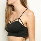 funoc sexy Damen aus Weissen BH Bustier Pflanzliche Top Dralette Strappy Häkeln zugeschnitten Verband