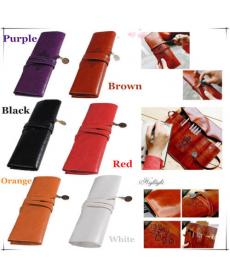 1 stück heißen Vintage Kit stifte make up pinsel Damen Schule pu Ledertasche schule pen make up kosmetikTasche