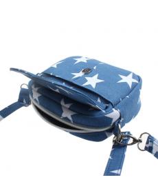 Neue Damen Mode Leinwand Taschen Mini Kleine Messenger Umhängetasche Damen Stern Gedruckt Lässig