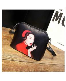 Kleine Casual Damen Katze Tier Gedruckt Shell Stil Messenger Bags Pu Leder Dame Cut Druck Umhängetaschen