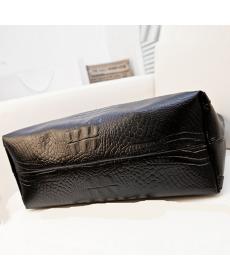 Schwarz Casual Damen Umhängetaschen Pu Leder Weibliche Großen Tragetaschen für Damen Handtasche