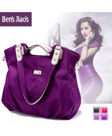 Bens Jiaos neue lila Damen geraffte schulter Taschen wasserdicht marke bolsos Damen hohe qualität Einkaufstasche