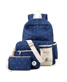 Koreanische beiläufige Damen bookbags leinwand druck Rucksack sets nette Schultaschen Rucksäcke für Teenager