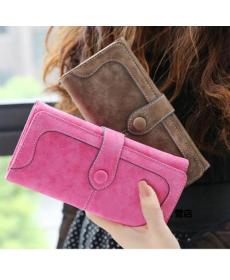 1 stück Heißer Damen Dame Mode carteira feminina Retro Matte nähen Brieftasche Langen Kartenhalter