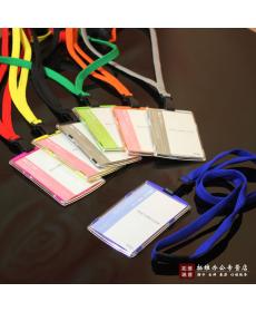 Name abzeichen karte Visitenkartenhalter kunststoff passdecke mit baumwolle nack lanyard unternehmen