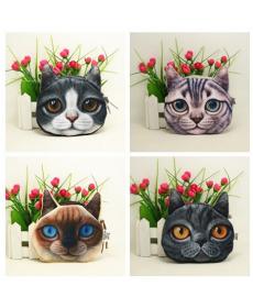 neue Geldbörsen Geldbörse Damen 3D druck katzen hunde Tier große gesicht ändern mode niedlichen