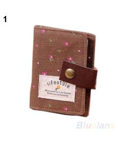 US Slot Floral Gutschrift Identifikation karten Geldbörse Halter Pouch Münztüte Lagerung für Damen