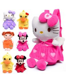 Schönen weichen splush stereo hallo kitty kinder Schultasche Mickey Minnie schulRucksack für mädchen junge