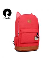 Nette Katze Ohr Cartoon Leinwand Rucksack Für Damen Mädchen Schulranzen Taschen Rucksack Schule Rucksack kind